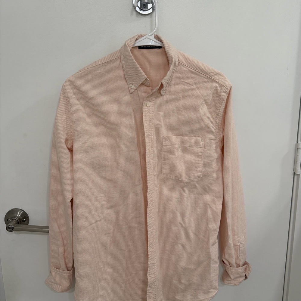 Unisex Peach Button-Down Shirt